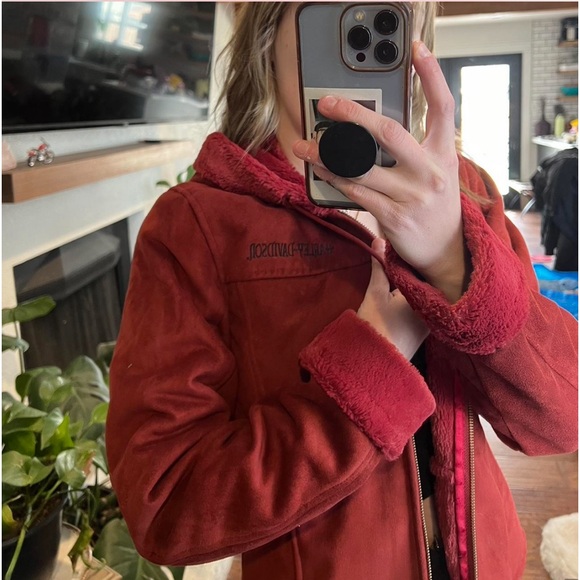 Harley Davidson suede& fur jacket - Picture 2 of 3